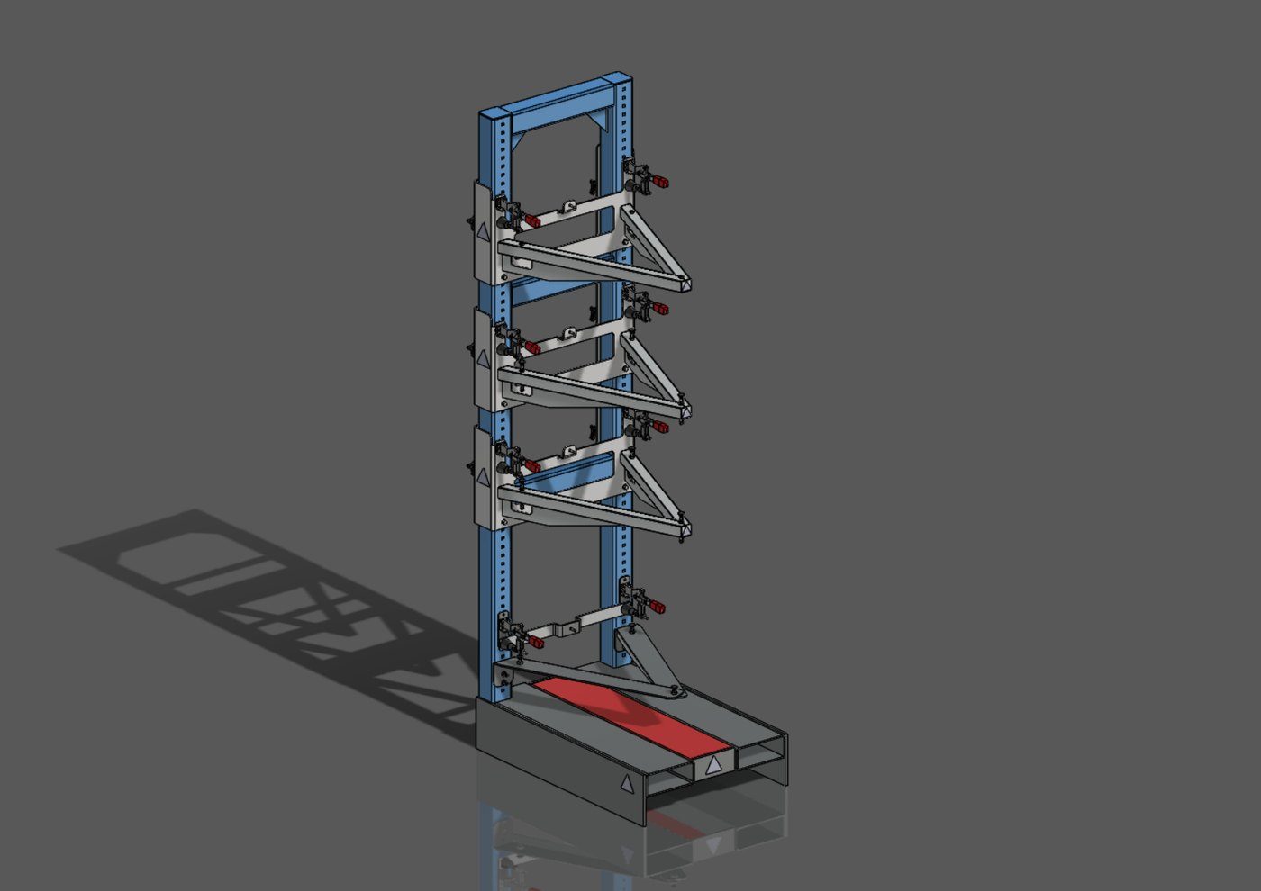 Rendering der Hebevorrichtung als Baugruppe